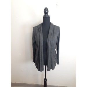 NEW Altar'd State Cardigan Women M Gray Elbow Patches Lightweight Open Academia